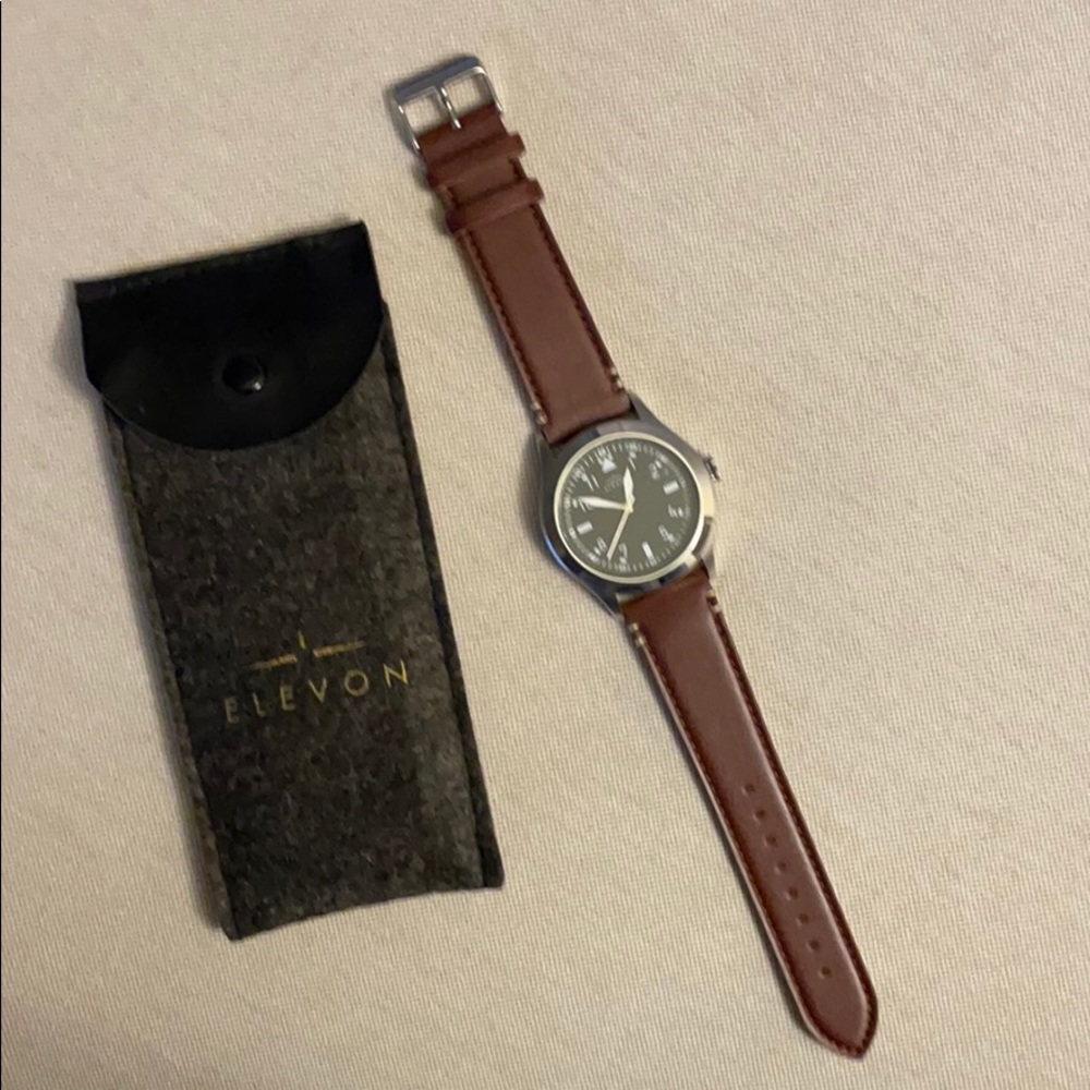 Brand New Elevon Pleather Brown Watch